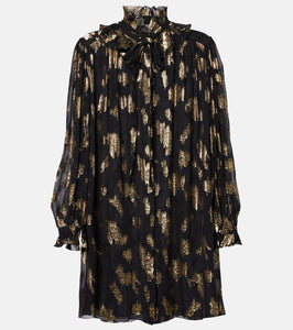 Chloe Ruffled silk-blend minidress