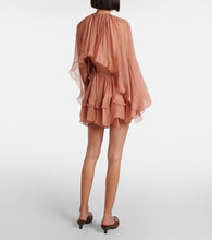Chloe Ruffled silk muslin cape