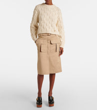 Chloe Saharienne cotton gabardine cargo skirt