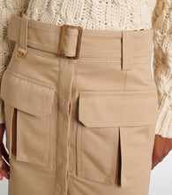 Chloe Saharienne cotton gabardine cargo skirt