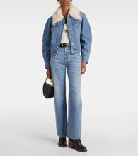 Chloe Shearling-trimmed denim jacket