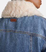 Chloe Shearling-trimmed denim jacket