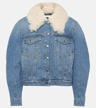 Chloe Shearling-trimmed denim jacket