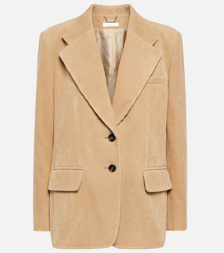 Chloe Single-breasted cotton corduroy blazer