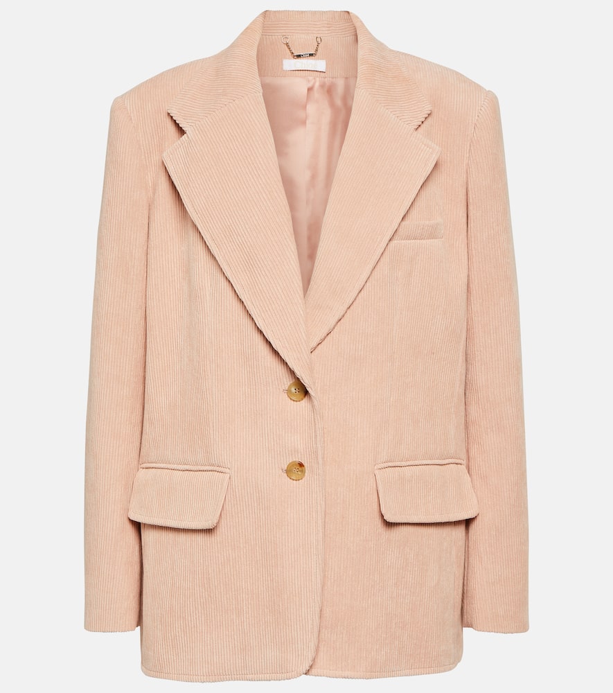 Chloe Single-breasted cotton corduroy blazer