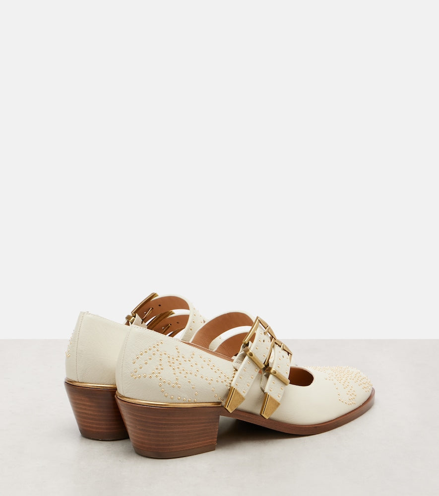 Chloe Susan studded leather Mary Jane pumps