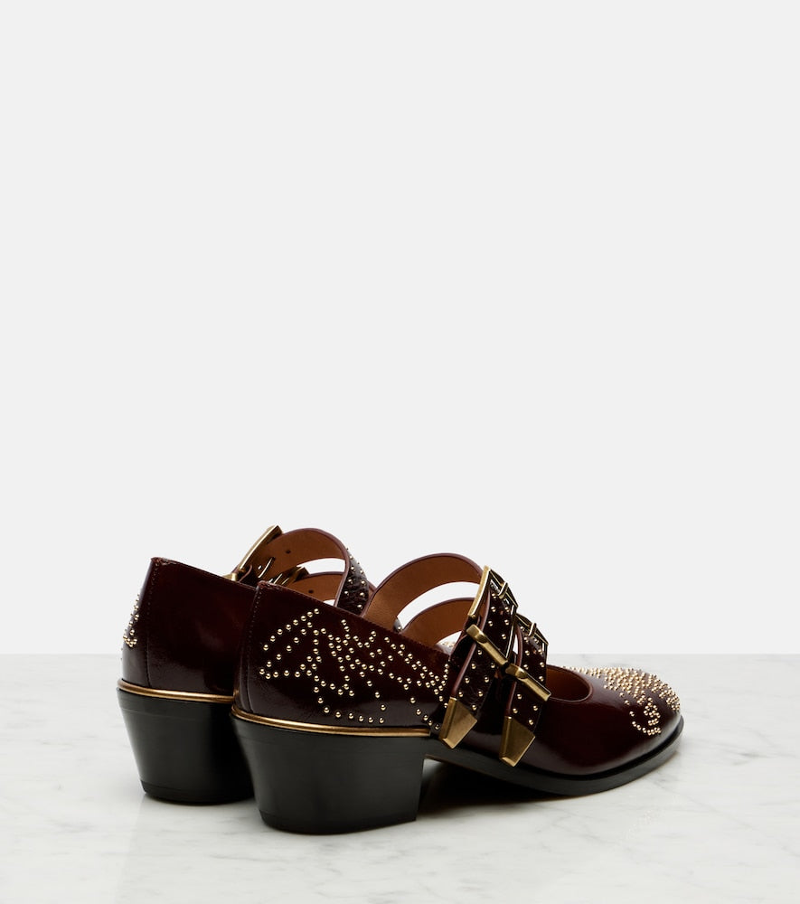 Chloe Susanna 40 studded leather Mary Jane pumps