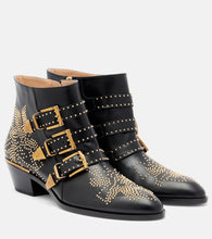 Chloe Susanna studded leather ankle boots - Chloe Susanna铆钉皮革踝靴