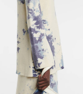 Chloe Tie-dye cashmere minidress