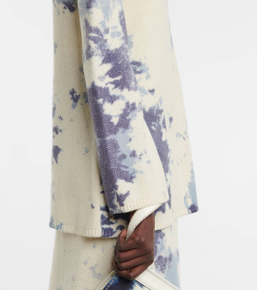 Chloe Tie-dye cashmere minidress