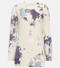 Chloe Tie-dye cashmere minidress