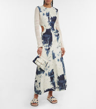 Chloe Tie-dye cutout midi dress