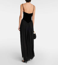 Chloe Velvet and silk maxi dress