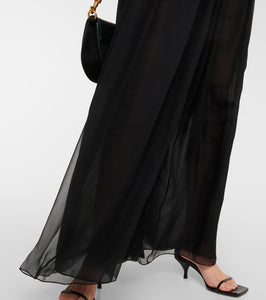Chloe Velvet and silk maxi dress
