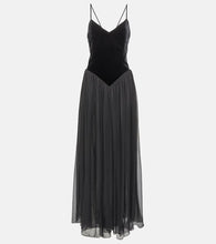 Chloe Velvet and silk maxi dress