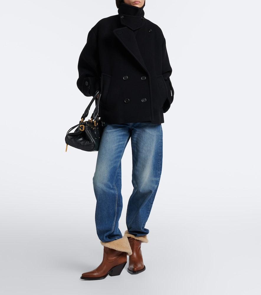 Brown Chloe Azelan leather ankle boots - Mid Heels