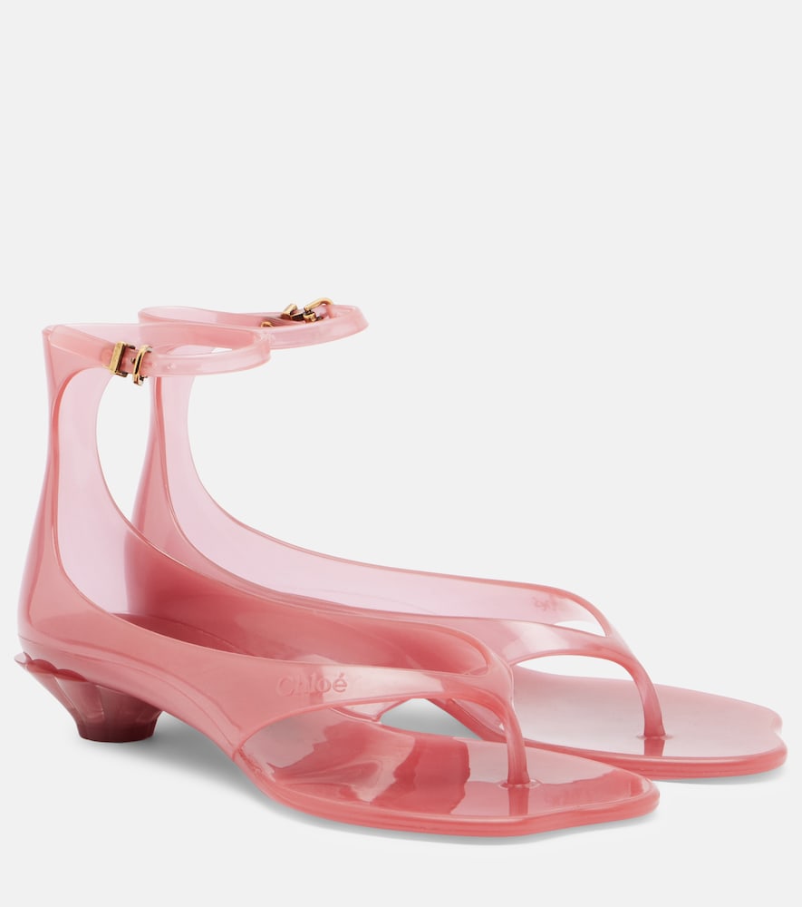 Chloe Chloe Jelly TPU thong sandals (Pink) - Heeled Sandals