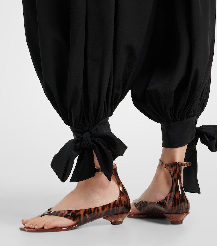 Chloe Chloe Jelly animal-print thong sandals - Brown Heeled Sandals