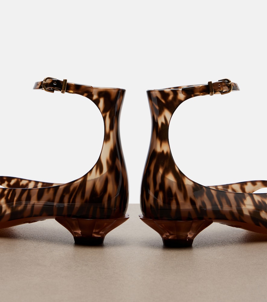 Chloe Chloe Jelly animal-print thong sandals - Brown Heeled Sandals