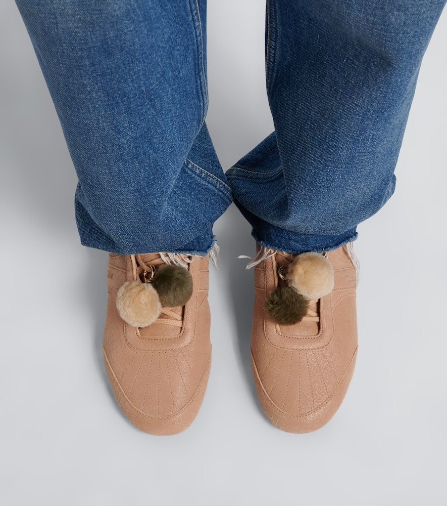 Chloe Chloe Kick suede sneakers (Brown) - Low-Top Sneakers