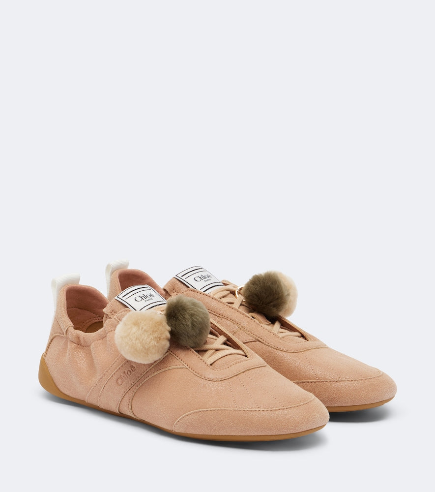 Chloe Chloe Kick suede sneakers (Brown) - Low-Top Sneakers