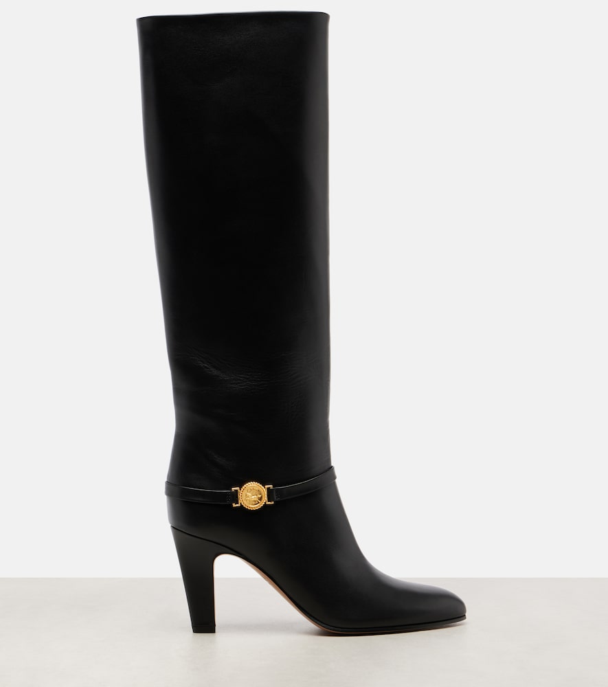 Chloe Eve 85 leather knee-high boots in Black - High Heels