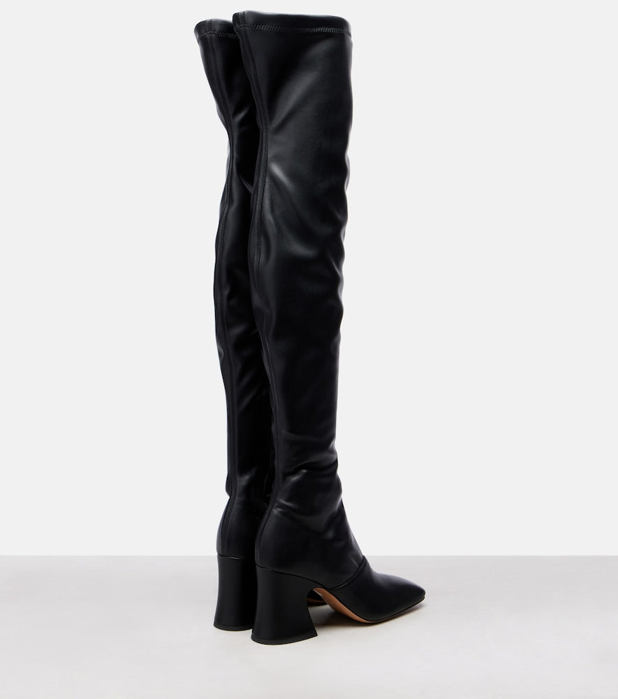 Black Chloe Janis 80 over-the-knee boots - Mid Heel Boots