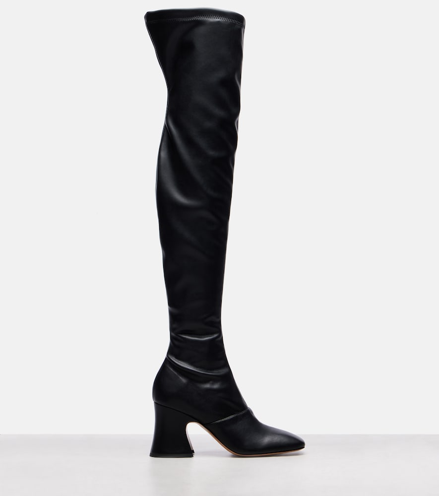 Black Chloe Janis 80 over-the-knee boots - Mid Heel Boots