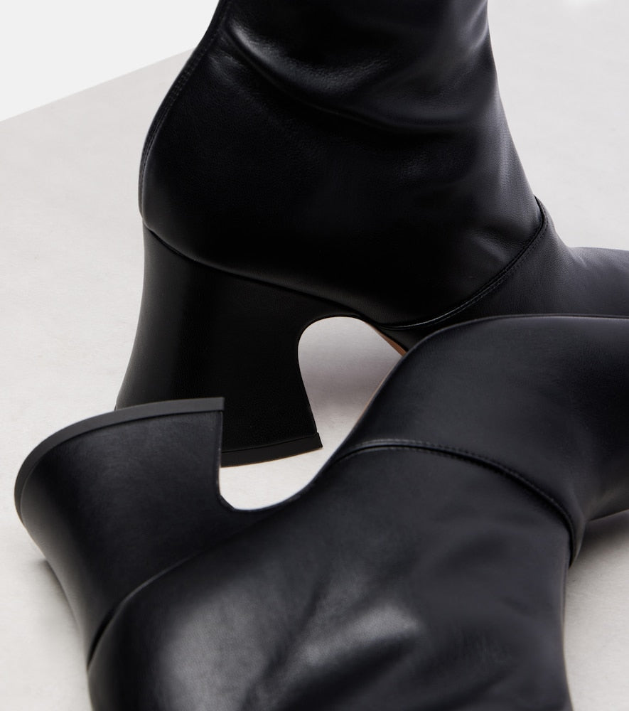 Black Chloe Janis 80 over-the-knee boots - Mid Heel Boots