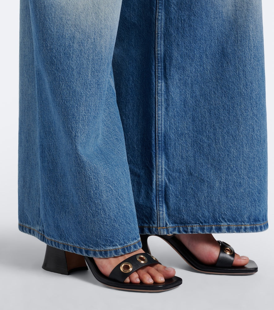 Chloe Janis leather sandals (Black) - Heeled Sandals