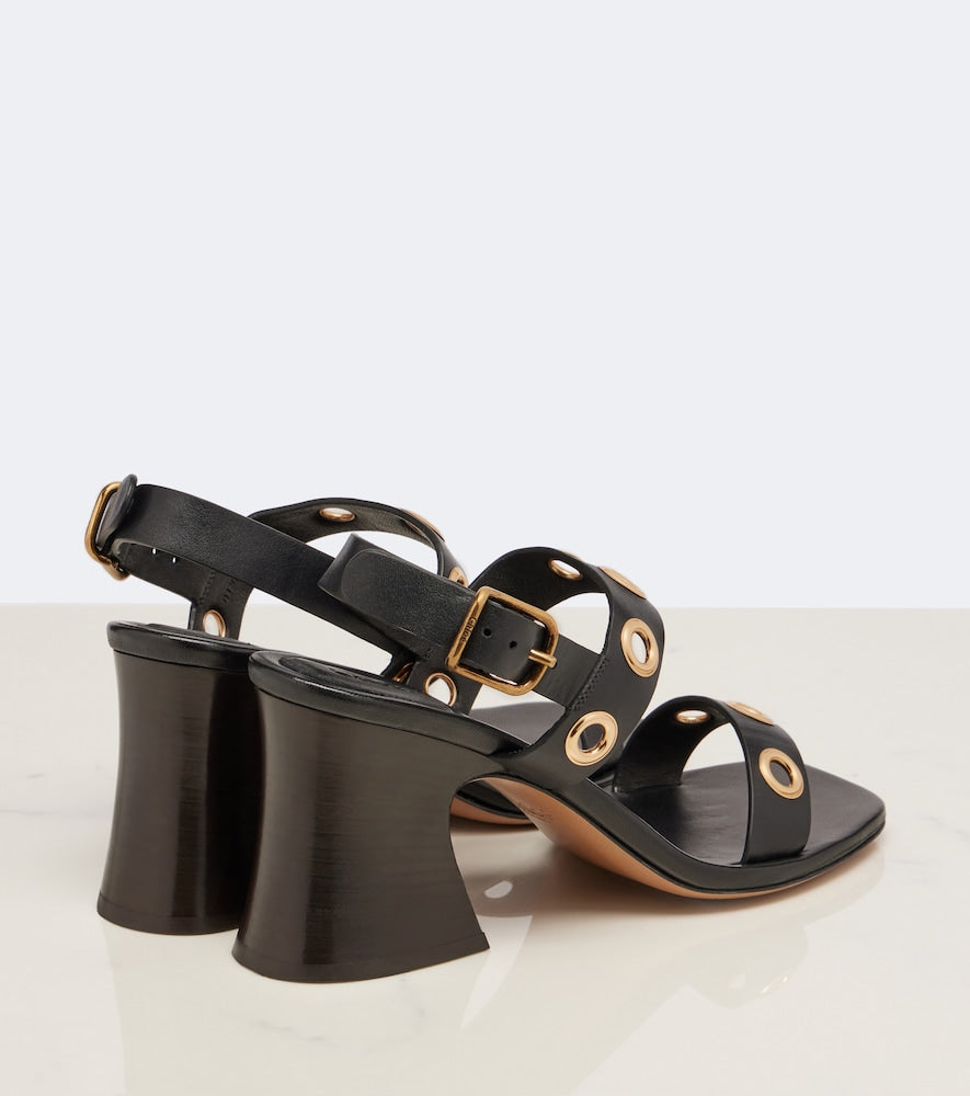 Chloe Janis leather sandals (Black) - Heeled Sandals
