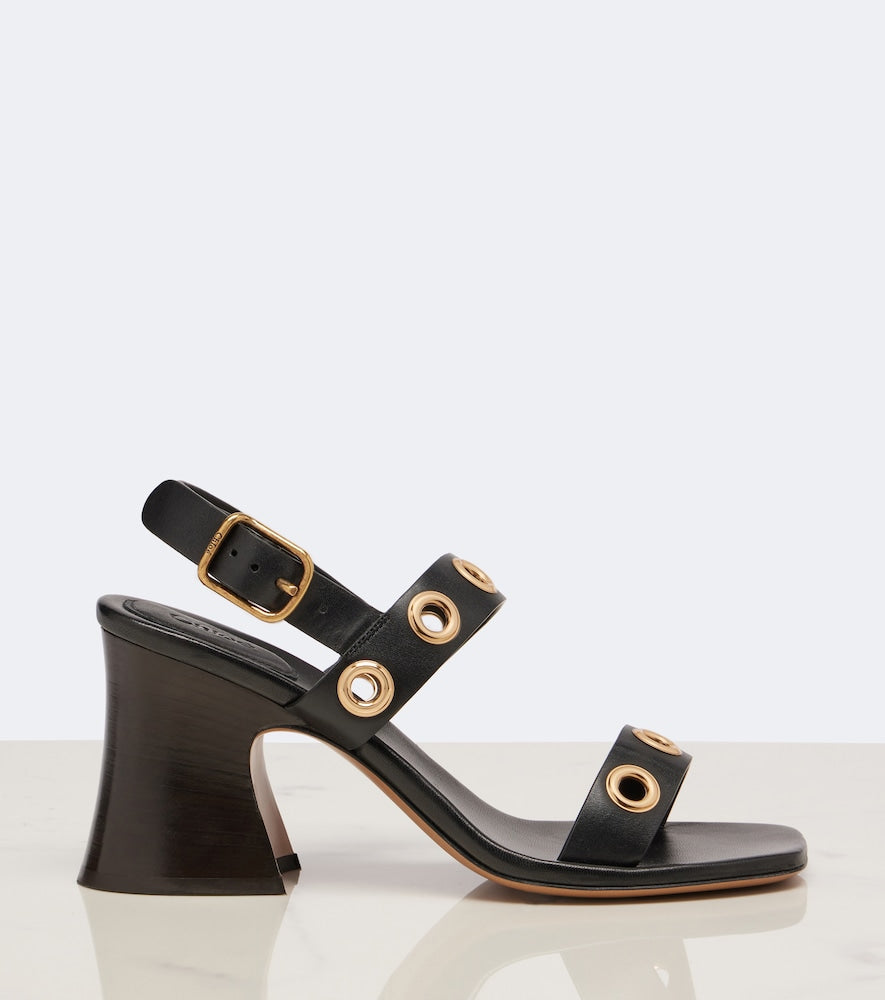 Chloe Janis leather sandals (Black) - Heeled Sandals