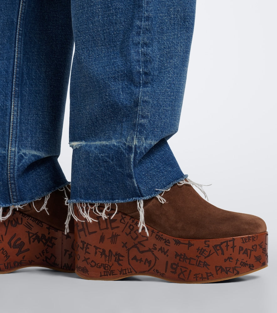 Brown Chloe Maxime suede mid-calf boots - Ankle Boots
