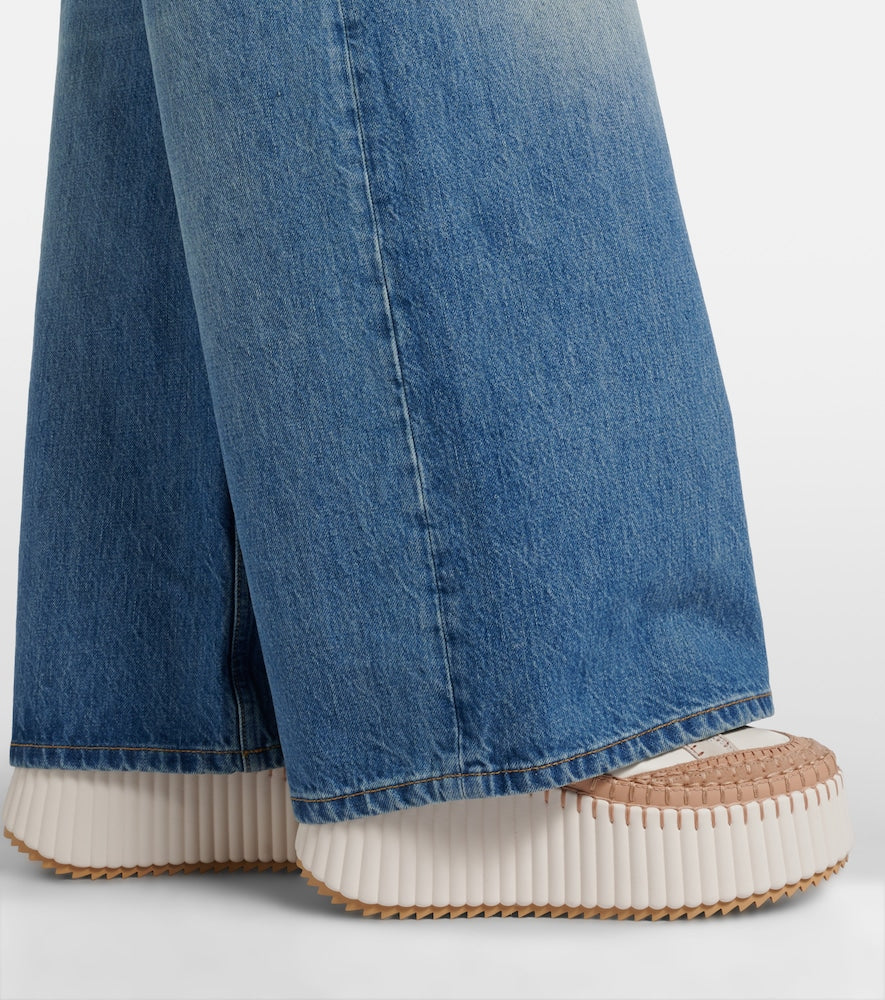 Chloe Nama leather platform sneakers - Neutrals Low-Top Sneakers