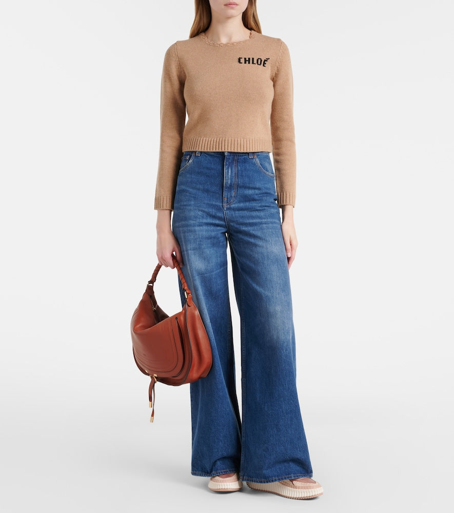 Chloe Nama leather-trimmed platform sneakers in Pink - Low-Top Sneakers
