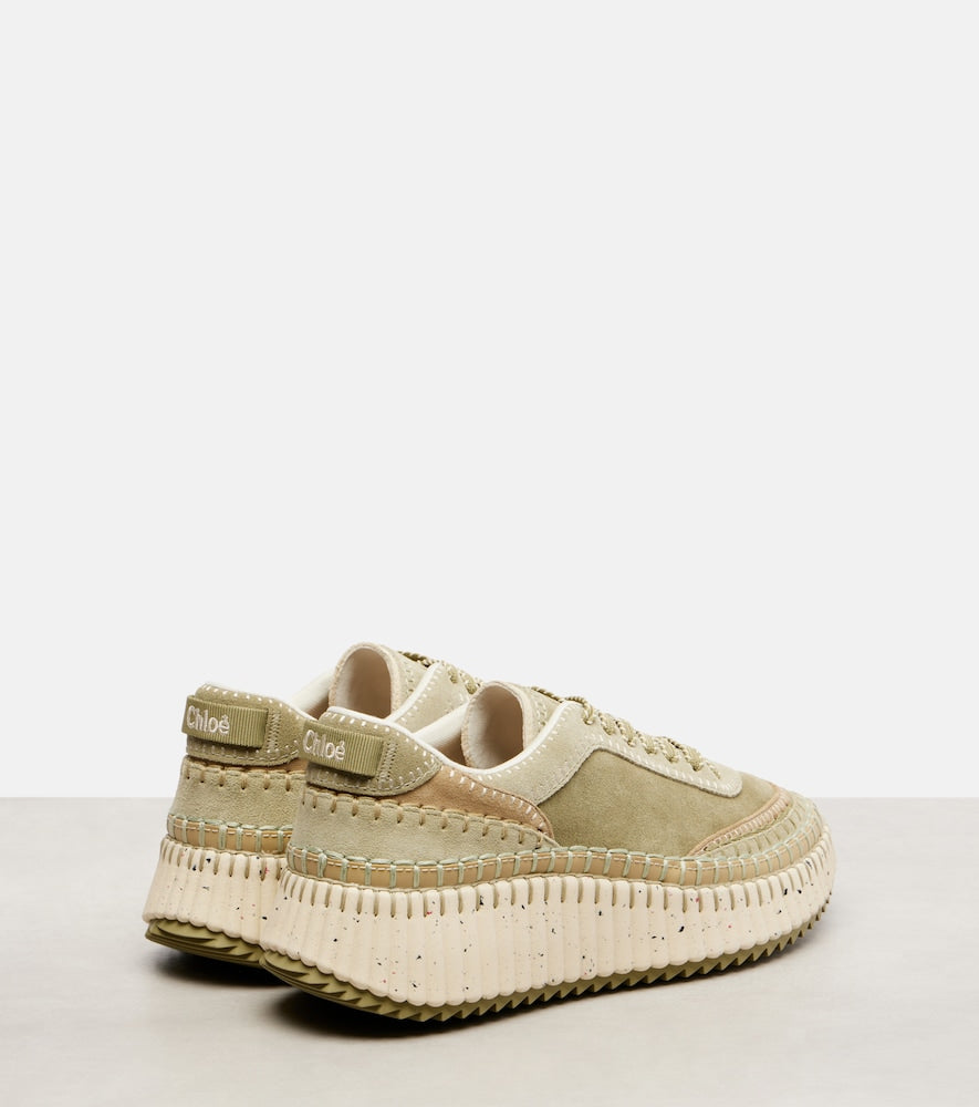Chloe Nama suede sneakers - Green Low-Top Sneakers