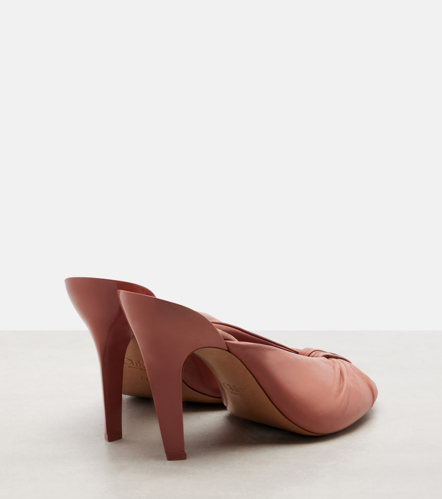 Brown Chloe Suzie leather mules - Heeled Sandals