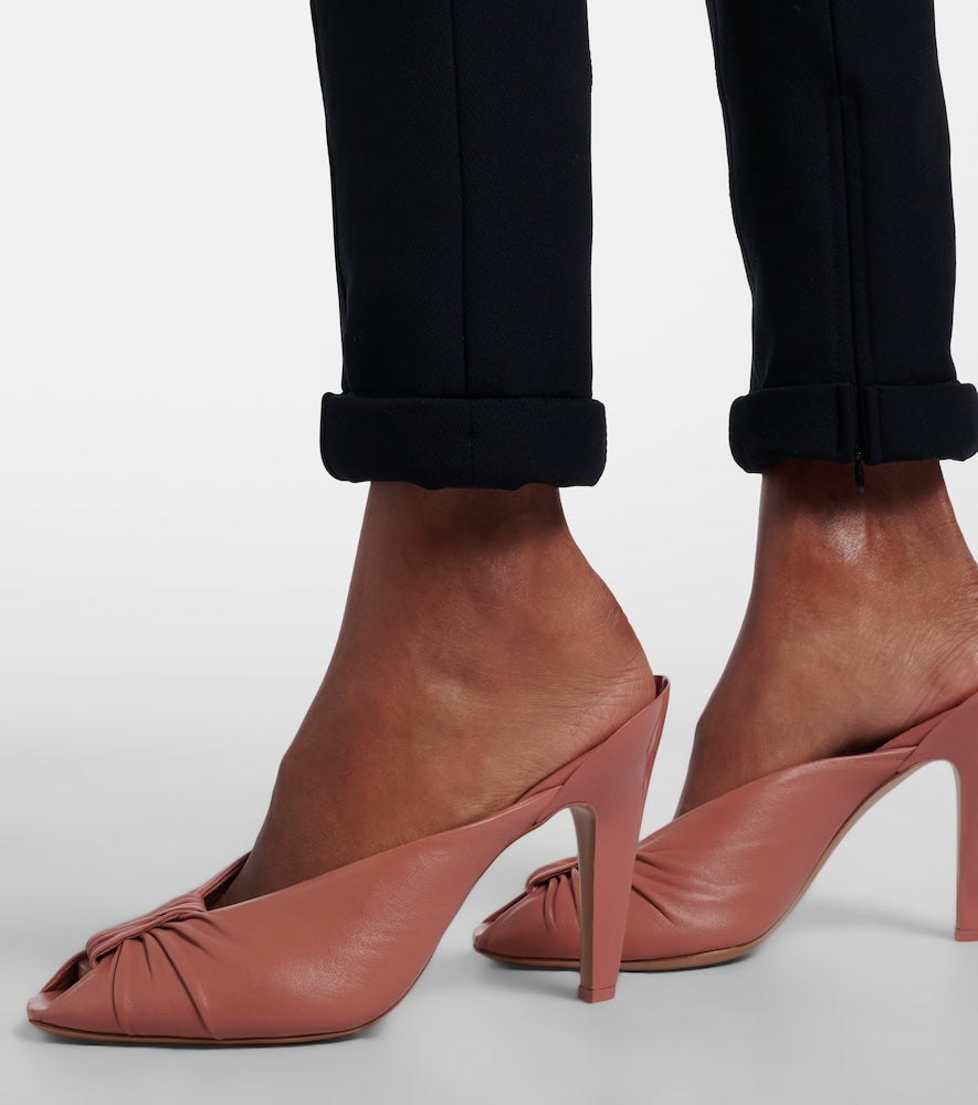 Brown Chloe Suzie leather mules - Heeled Sandals