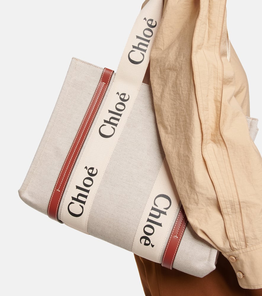 Chloe Woody Medium canvas tote
