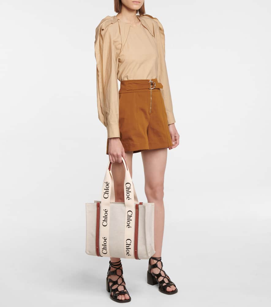 Chloe Woody Medium canvas tote