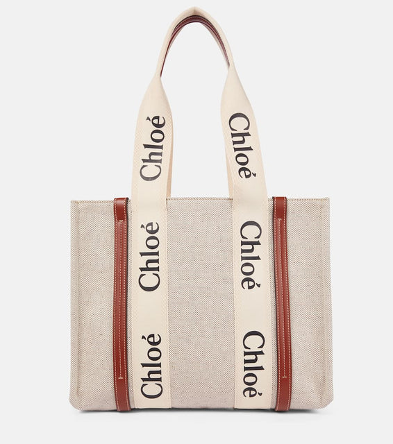 Chloe Woody Medium canvas tote. Shop Chloe Tote Bags for women now.