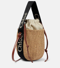 Chloe Woody Mini leather-trimmed bucket bag. Shop Chloe Bucket Bags for women now.