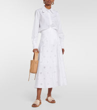 Chloe Woody canvas slides