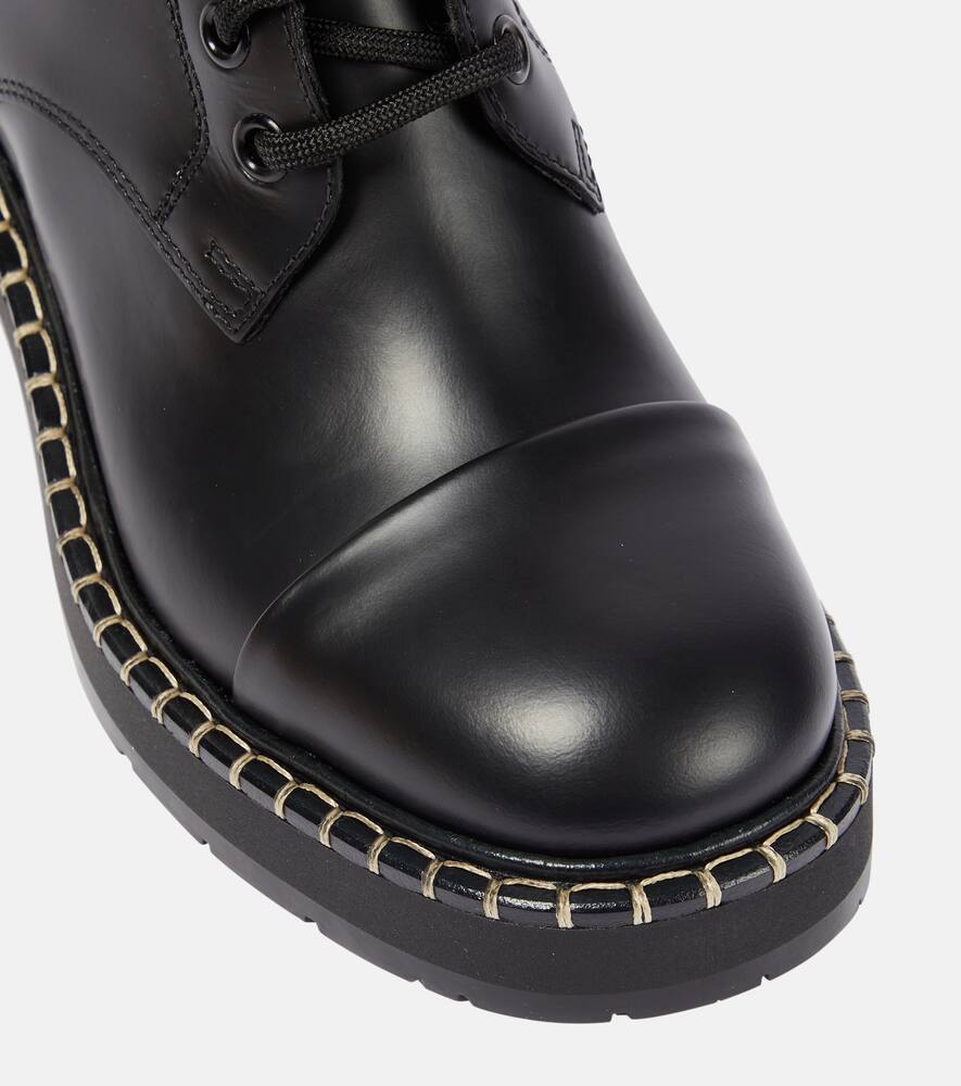 Chloe x Barbour lace-up leather ankle boots
