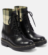 Chloe x Barbour lace-up leather ankle boots