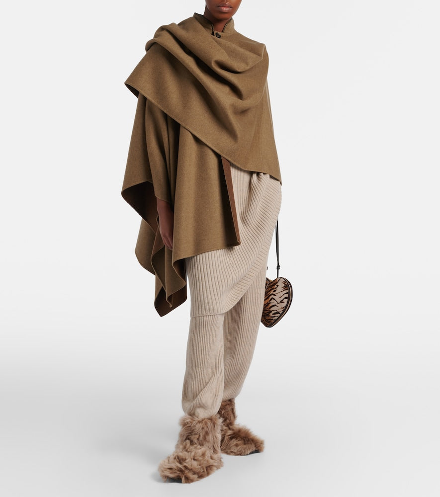 Christen Big shearling ankle boots (Beige) - Flat Boots