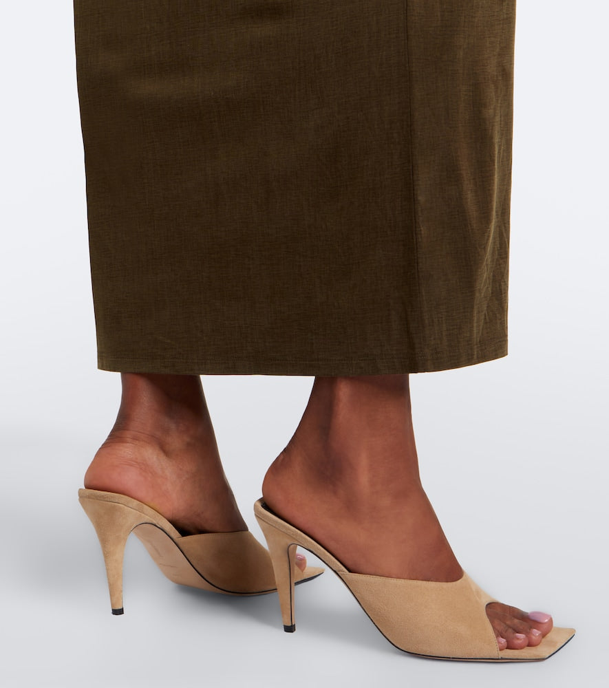 Christen Edge suede mules in Beige - Heeled Sandals