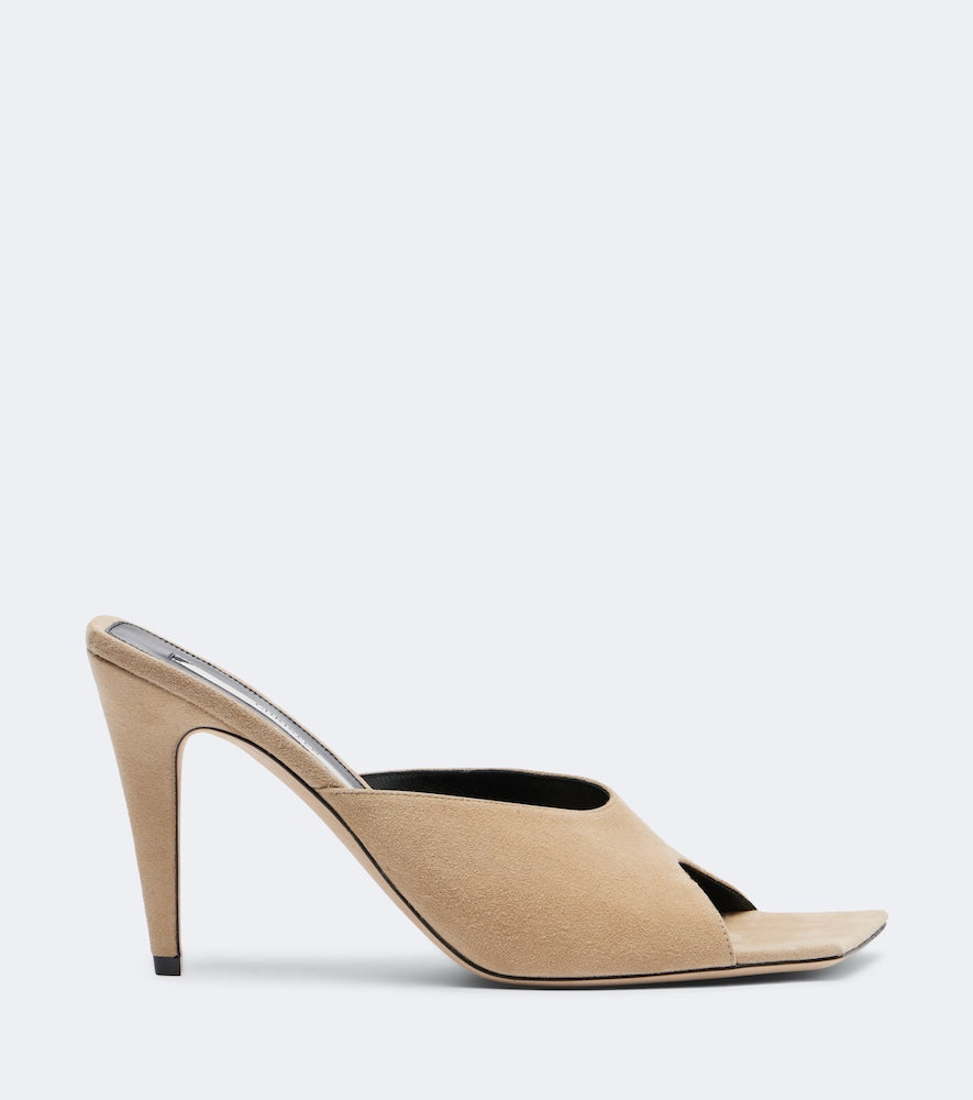 Christen Edge suede mules in Beige - Heeled Sandals