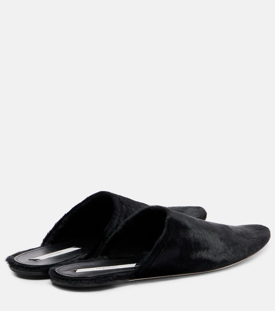 Christen Elipse calf hair mules in Black - Mules