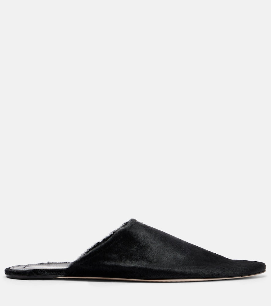 Christen Elipse calf hair mules in Black - Mules